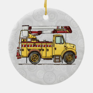 Niedlicher Kirschpicker-LKW Keramikornament