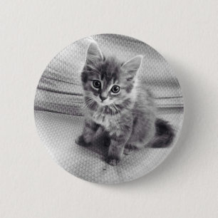 Niedlicher Kitty-Knopf Button