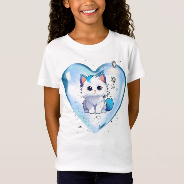 Niedlicher kitty T - Shirt. T-Shirt (Vorderseite)