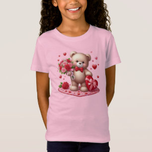 Niedlicher, klassischer Teddybär des Valentins T-Shirt