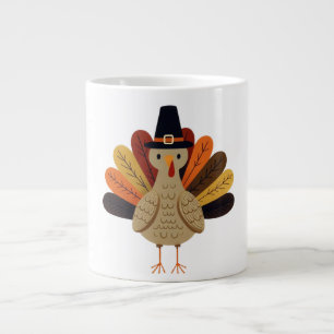 Niedlicher, klassischer/Vintager Erntedank Türkei Jumbo-Tasse