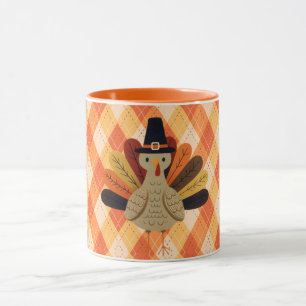 Niedlicher, klassischer/Vintager Erntedank Türkei Tasse