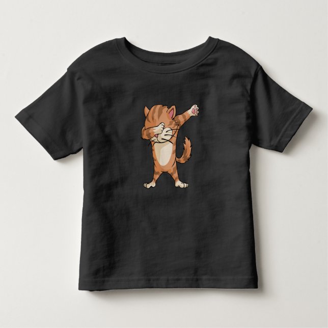 Niedlicher Klecks-Katze Dabber Tanz Kleinkind T-shirt (Vorderseite)