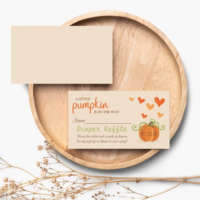 Niedlicher Kleine Pumpkin Babydusche Windelwanne Begleitkarte (Von Creator hochgeladen)