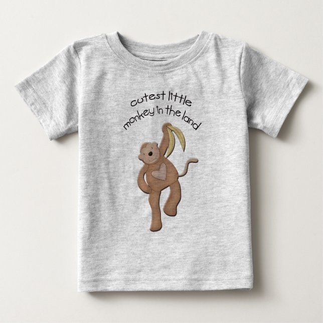 Niedlicher Kleiner Affe im Land Baby T-shirt (Vorderseite)