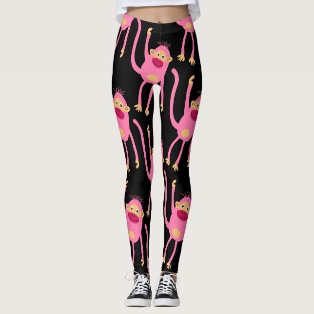 Niedlicher kleiner Affe Leggings (Vorderseite)
