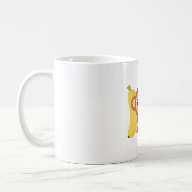 Niedlicher Kleiner Affe und Banane Kaffeetasse (Links)