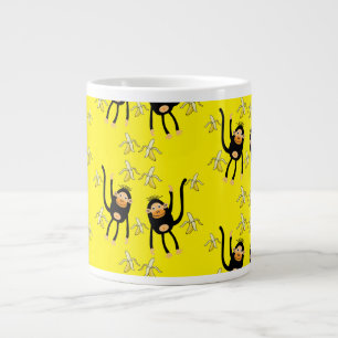 Niedlicher kleiner Affe und Bananen Jumbo-Tasse