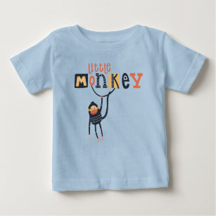 Niedlicher Kleiner-Affen-Zitat-Typografie-Junge Baby T-shirt