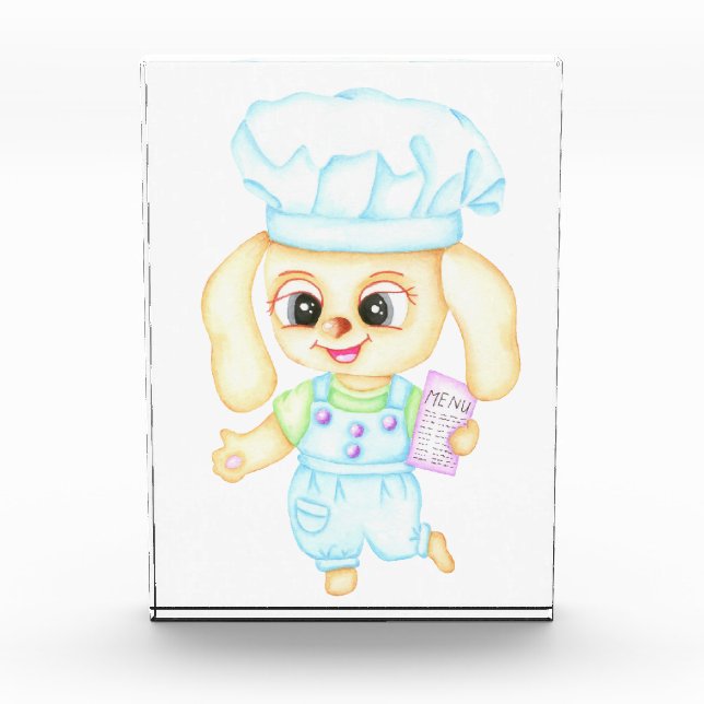Niedlicher kleiner Bäcker Fotoblock (Vorderseite)