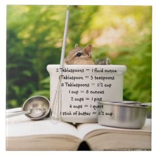 Niedlicher kleiner BäckerChipmunk Trivet Fliese