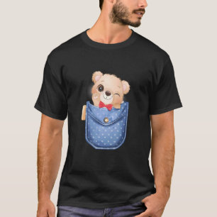 Niedlicher kleiner Bär in deiner Pocket-Giraffe T-Shirt