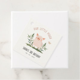 Niedlicher kleiner Bauernhof Schweinebutterfly-Kin Geschenkanhänger