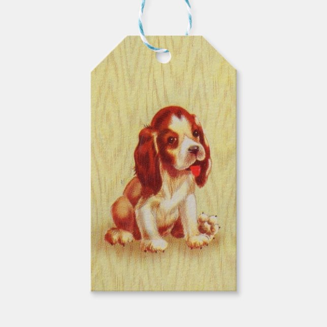 niedlicher kleiner Beagle Geschenkanhänger (Vorderseite)