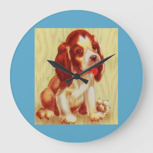 niedlicher kleiner Beagle Große Wanduhr