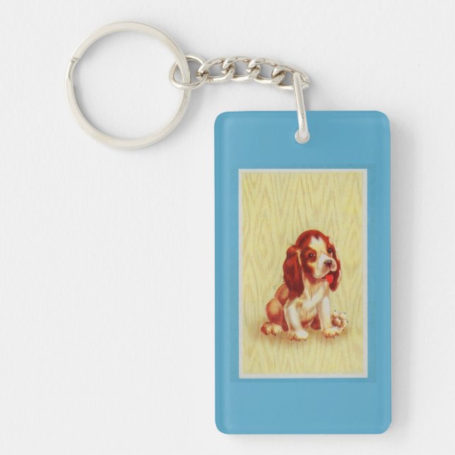 niedlicher kleiner Beagle Schlüsselanhänger (Vorderseite)