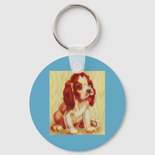 niedlicher kleiner Beagle Schlüsselanhänger (Vorderseite)