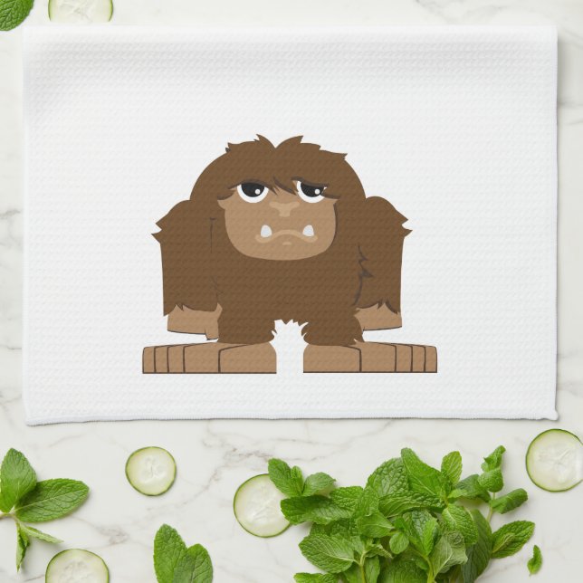 Niedlicher kleiner Bigfoot Geschirrtuch (Gefaltet)