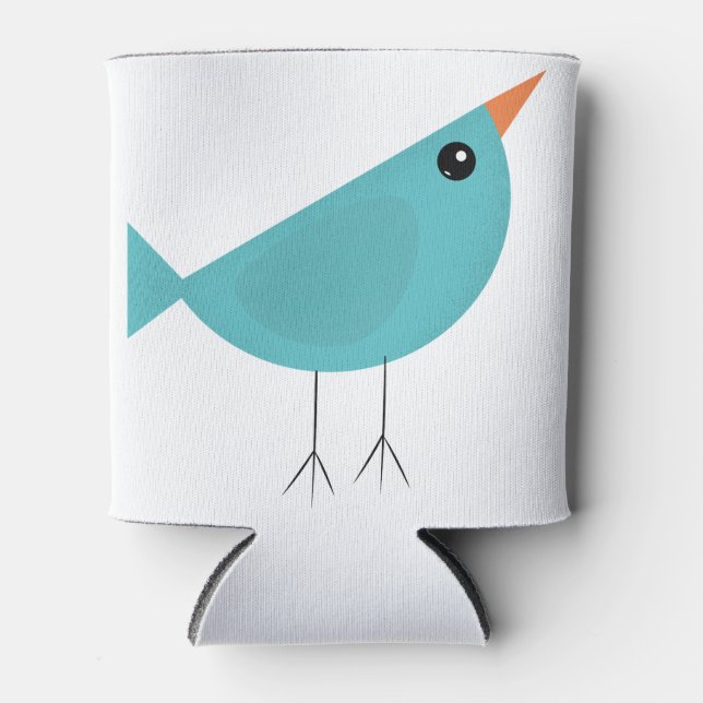 Niedlicher kleiner Blauvogel Dosenkühler (Vorderseite)