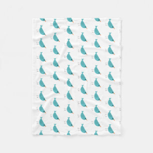 Niedlicher kleiner Blauvogel Fleecedecke
