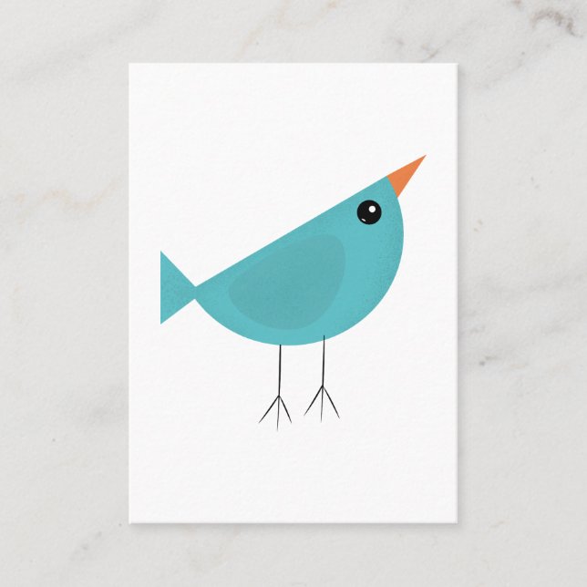 Niedlicher kleiner Blauvogel Visitenkarte (Vorderseite)