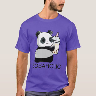 Niedlicher kleiner Bobaholic Panda Lieben Boba T-Shirt