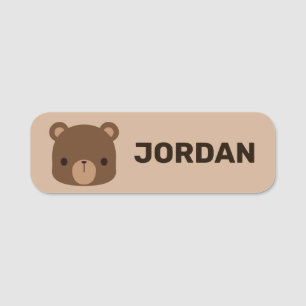 Niedlicher kleiner brauner Bär mit Personalisiert Namensschild