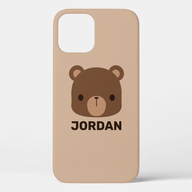 Niedlicher kleiner brauner Bär mit Personalisierte Case-Mate iPhone Hülle (Rückseite)