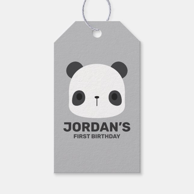 Niedlicher kleiner brauner Bär mit Personalisierte Geschenkanhänger (Vorderseite)