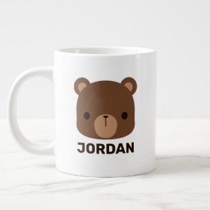 Niedlicher kleiner brauner Bär mit Personalisierte Jumbo-Tasse