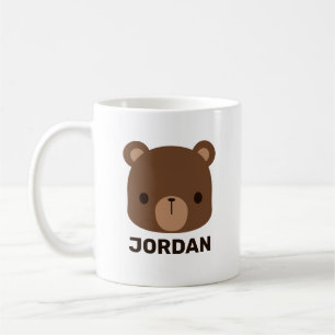 Niedlicher kleiner brauner Bär mit Personalisierte Kaffeetasse