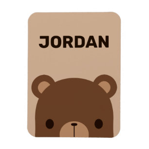 Niedlicher kleiner brauner Bär mit Personalisierte Magnet