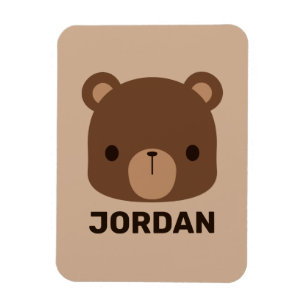 Niedlicher kleiner brauner Bär mit Personalisierte Magnet