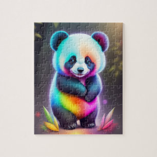 Niedlicher Kleiner Bunter Panda Puzzle