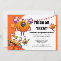 Niedlicher kleiner Cartoon Monster Kinder Hallowee