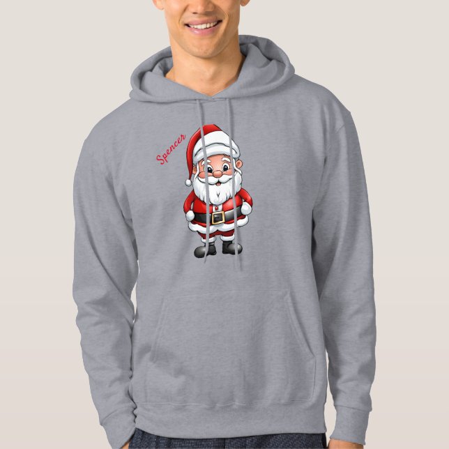 Niedlicher kleiner Cartoon Santa Hoodie (Vorderseite)