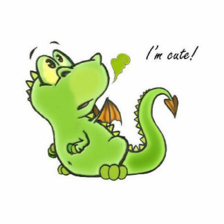 Niedlicher kleiner Drache Freistehende Fotoskulptur