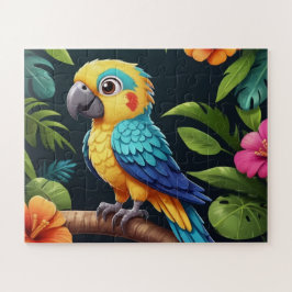 Niedlicher kleiner farbiger Papagei Puzzle