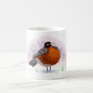 Niedlicher kleiner fetter Robin Tasse