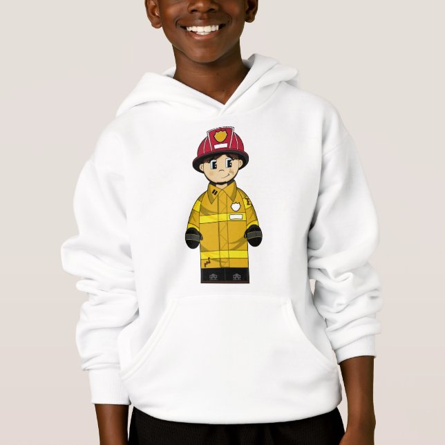 Niedlicher kleiner FeuerwehrmannHoodie Hoodie (Vorderseite)