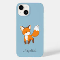 Niedlicher kleiner Fox auf blau