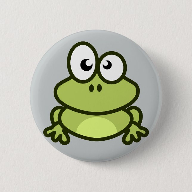 niedlicher kleiner Froschknopf Button (Vorderseite)
