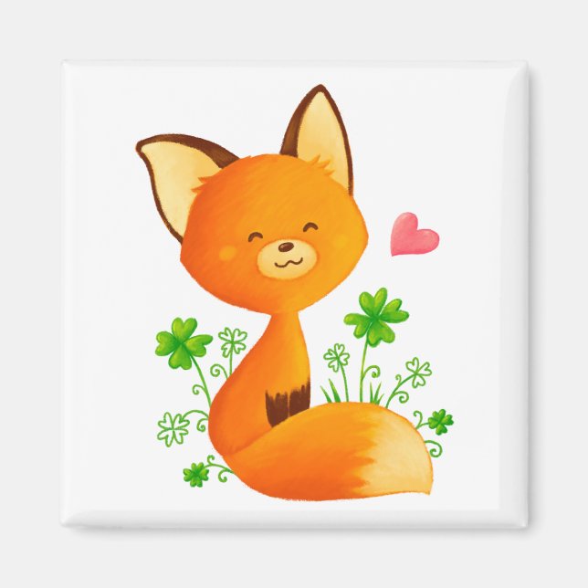 Niedlicher kleiner Fuchs Magnet (Vorne)