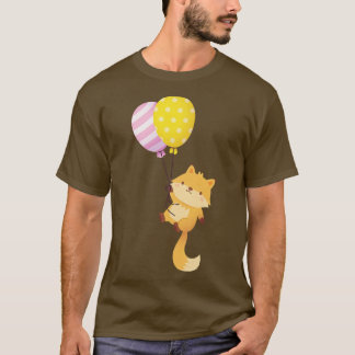 Niedlicher kleiner Fuchs mit Balloons T-Shirt