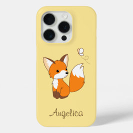 Niedlicher kleiner Fuchs sieht Schmetterling zu Case-Mate iPhone Hülle
