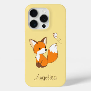 Niedlicher kleiner Fuchs sieht Schmetterling zu Case-Mate iPhone Hülle