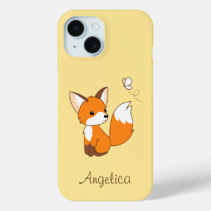 Niedlicher kleiner Fuchs sieht Schmetterling zu Case-Mate iPhone Hülle