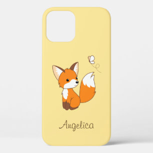 Niedlicher kleiner Fuchs sieht Schmetterling zu Case-Mate iPhone Hülle