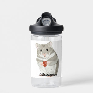 Niedlicher kleiner Hamster, der ein Herz bearbeite Trinkflasche