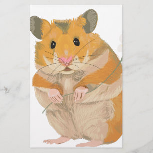 Niedlicher kleiner Hamster mit Blume Briefpapier